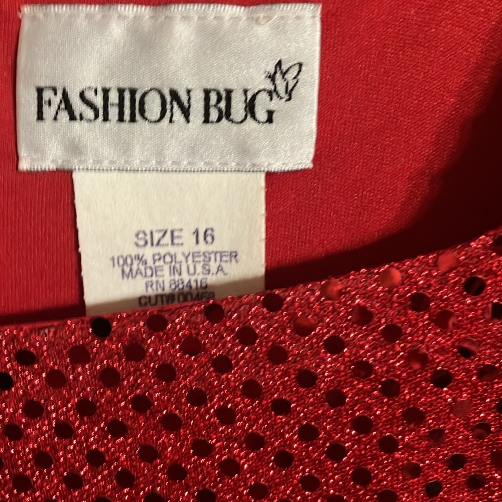 Long dress with jacket from fashion bug size 16 color red - Picture 5 of 5